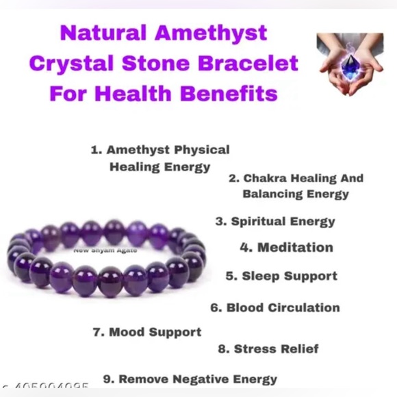 Aura Natural Stone Beaded Bracelet some with Swarovski Crystal - NWOT - Picture 6 of 16